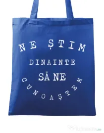 Sacosa din panza Ne stim II Albastru regal