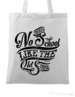 Sacosa din panza Old school typography Alb