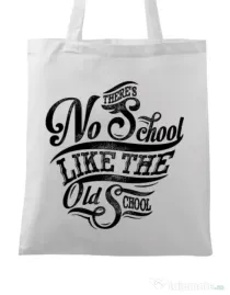 Sacosa din panza Old school typography Alb
