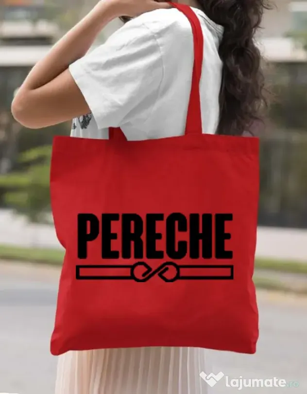 Sacosa din panza Pereche Rosu