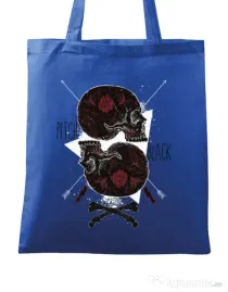 Sacosa din panza Pitch black Albastru regal