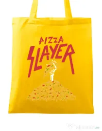 Sacosa din panza Pizza slayer Galben
