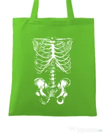 Sacosa din panza Ribcage Verde mar