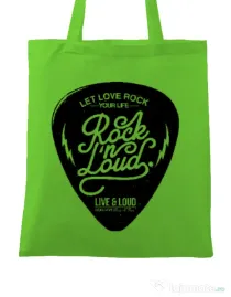 Sacosa din panza Rock n loud Verde mar
