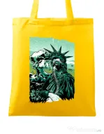 Sacosa din panza Save the liberty Galben