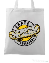 Sacosa din panza Skate adventure Alb