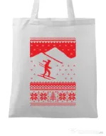 Sacosa din panza Ski trip Alb