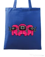 Sacosa din panza Squid Squad Albastru regal