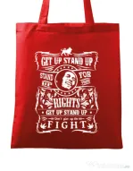Sacosa din panza Stand up for your rights Rosu