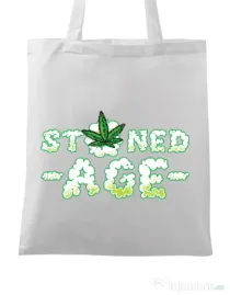 Sacosa din panza Stoned age Alb