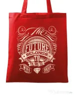 Sacosa din panza The future Rosu