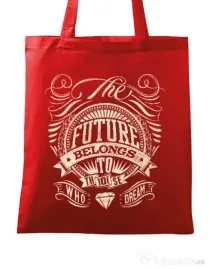 Sacosa din panza The future Rosu