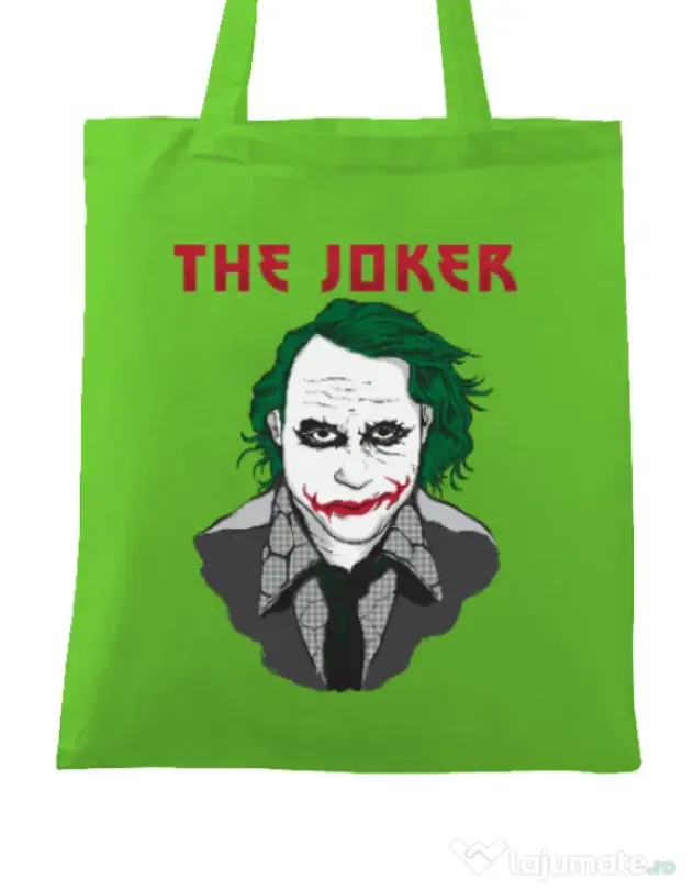 Sacosa din panza The joker Verde mar
