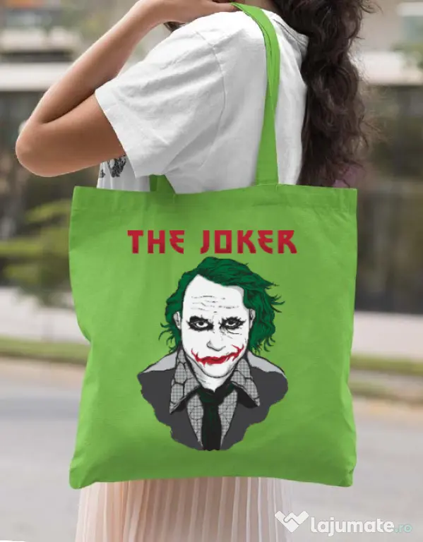 Sacosa din panza The joker Verde mar