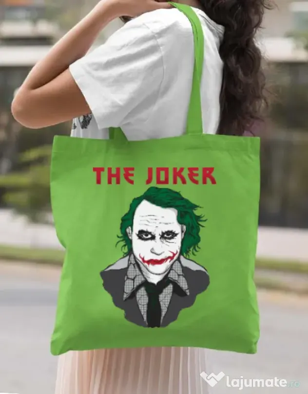 Sacosa din panza The joker Verde mar