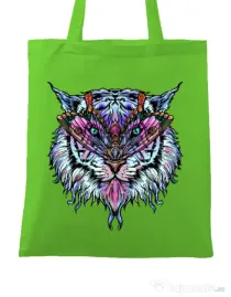 Sacosa din panza Tiger buterfly Verde mar