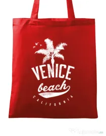 Sacosa din panza Venice beach California Rosu