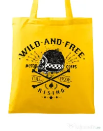 Sacosa din panza Wild and free Galben