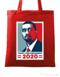 Sacosa din panza Yezzy for president Rosu