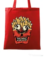 Sacosa din panza Zombie French Fries Rosu