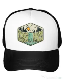Sapca personalizata Beauty waterfall Alb