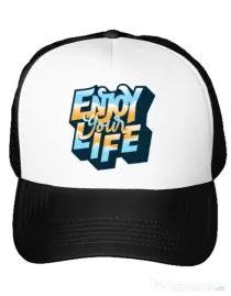 Sapca personalizata Enjoy your life Alb