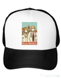 Sapca personalizata Real heroes Alb