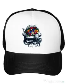Sapca personalizata Space bloom Alb