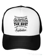 Sapca personalizata The best women are born in September Alb