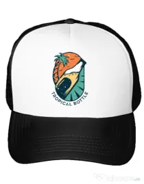 Sapca personalizata Tropical bottle Alb