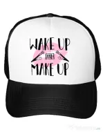 Sapca personalizata Wake up and make up Alb
