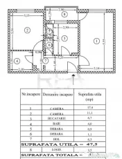 2 camere, 51mp, bloc 1980, renovat-Crangasi 