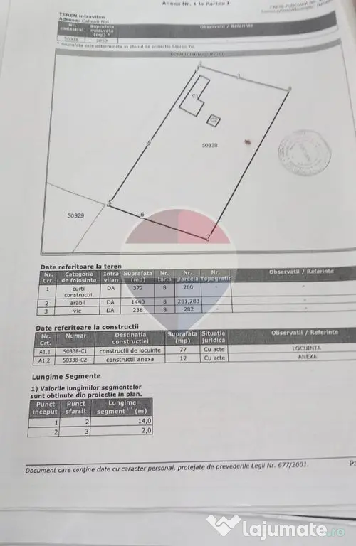 Teren 2,050mp Calienii Noi