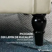 HOMCOM Scaun Decorativ Capitonat cu Spatar Inalt, Cotiere Rotunjite Captusite și Sezut cu Captuseala Groasa, Alb Crem | Aosom Romania