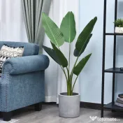 Outsunny Planta Artificiala Strelitzia – 120 cm pentru Interior/Exterior