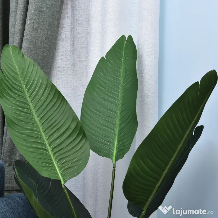 Outsunny Planta Artificiala Strelitzia – 120 cm pentru Interior/Exterior