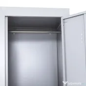 Dulapior Haine din Otel 4 Rafturi 2 Usi cu Inchidere de Siguranta, Gri, 38x46x180cm Vinsetto | Aosom Romania 