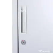 Dulapior Haine din Otel 4 Rafturi 2 Usi cu Inchidere de Siguranta, Gri, 38x46x180cm Vinsetto | Aosom Romania 