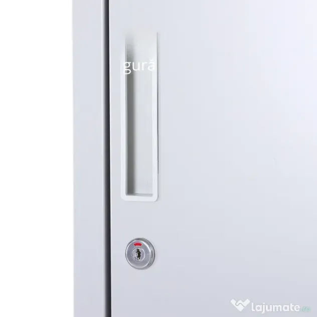 Dulapior Haine din Otel 4 Rafturi 2 Usi cu Inchidere de Siguranta, Gri, 38x46x180cm Vinsetto | Aosom Romania