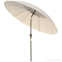 Outsunny Umbrelă de Grădină sau Terasă, Reglabilă cu Manivelă, Crem Alb, Ф255cm | Aosom Romania