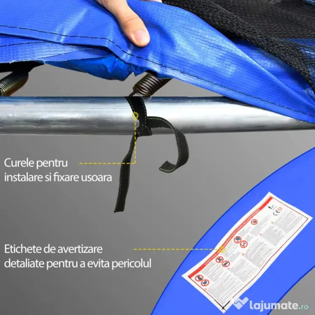 HOMCOM Protectie Margine pentru Trambulină Elastică din PVC Roșu Albastru Galben (Ø305cm ) | Aosom.ro | Aosom Romania