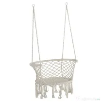 Outsunny Hamac de gradina Boho Chic Scaun Suspendat pentru Interior si Exterior Crem