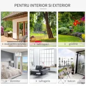 Outsunny Hamac de gradina Boho Chic Scaun Suspendat pentru Interior si Exterior Crem