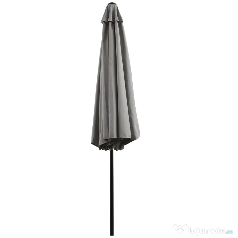 Outsunny Umbrelă de Soare pentru Plajă Impermeabilă, Oțel, Gri Φ3x2.45m | Aosom Romania