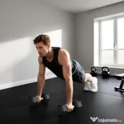 HOMCOM Gantera hexagonala de 20kg din otel si cauciuc pentru antrenament in sala de sport, acasa si la birou, negru