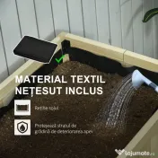 Outsunny Jardinieră Ridicată Pliabilă, Pat pentru Grădină în Lemn de Brad cu 4 Orificii de Drenaj, pentru Grădină, Terasă, Balcon, 115x56x76 cm, Culoare Lemn