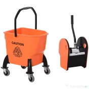 HOMCOM Carucior de Curățenie Profesional, Compact, Ideal pentru Spații Mici, 44×36×90 cm | Aosom Romania 