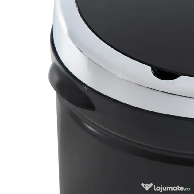 HOMCOMCoș de Gunoi Automat cu Senzor Infraroșu, Capacitate 50L, din Oțel Inoxidabil și ABS, Deschidere Inteligentă Fără Atingere, Negru