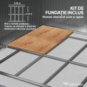 Outsunny Magazie de Depozitare de 11 x 9 din Metal pentru Unelte de Gradina cu Usi Glisante Duble si 4 Orificii de Aerisire 