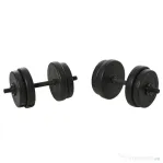 HOMCOM Set de 2 Gantere cu Discuri 18Kg